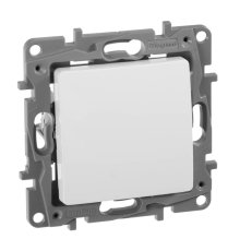 Переключатель одноклавишный Legrand Etika 10A 250V белый 672205