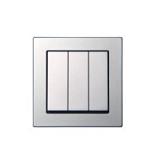 Выключатель трехклавишный Liregus Epsilon 28-174