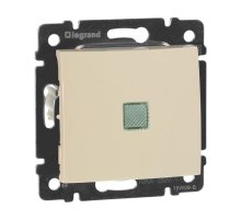 Переключатель одноклавишный Legrand Valena 10A 250V с подсветкой слоновая кость 774310