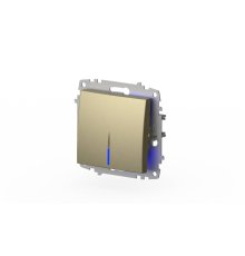 Выключатель одноклавишный с подсветкой ELBI Zena Vega 609-011400-201