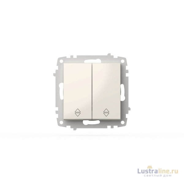 Выключатель проходной двухклавишный ELBI Zena Vega 609-010200-211 Выключатель проходной двухклавишный ELBI Zena Vega 609-010200-211