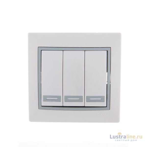 Выключатель тройной Lezard Mira 701-0215-109