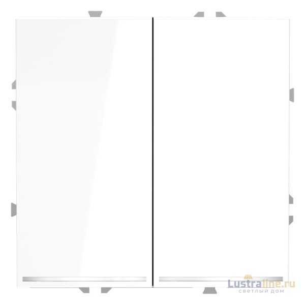 Выключатель двухклавишный с подсветкой Voltum S70 VLS020201