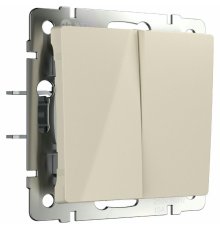 Выключатель двухклавишный с самовозвратом Werkel 4690389192326 W1122403 a062573