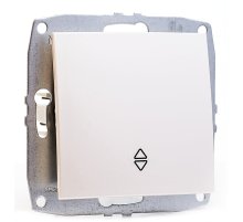 Выключатель одноклавишный перекресный Mono Electric Despina-Larissa 10А 250В жемчуг 500-002525-112