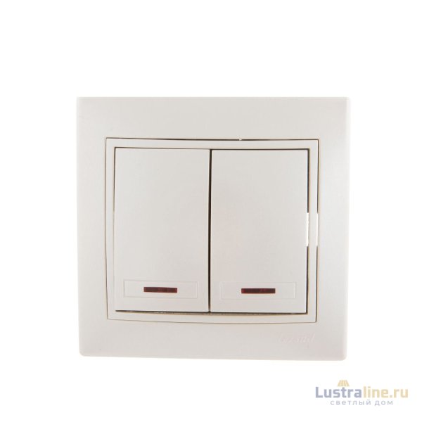 Выключатель двойной с подсветкой Lezard Mira 701-3030-112