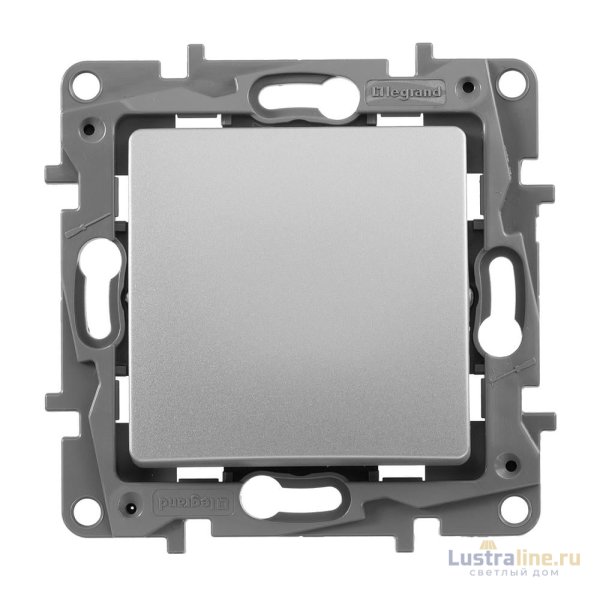 Выключатель одноклавишный Legrand Etika 10A 250V алюминий 672401