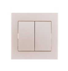 Выключатель двойной Lezard Rain 703-3030-101