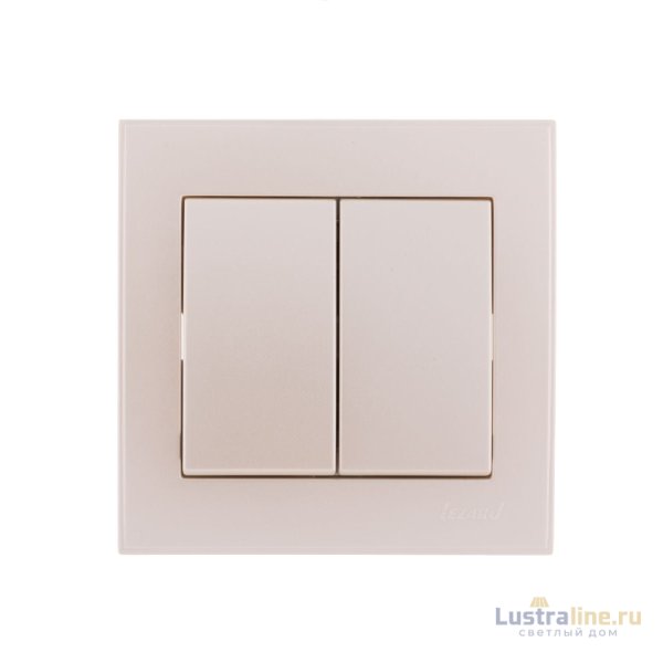 Выключатель двойной Lezard Rain 703-3030-101