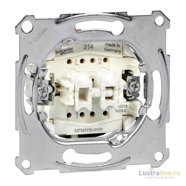 Выключатель двухклавишный Schneider Electric Merten QuickFlex MTN3115-0000