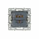 Механизм выключателя двухклавишный непроходной Arlight SWT-MK02-PL-WH (250V, 16A) 043724