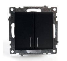 Выключатель 2-клавишный c индикатором Stekker Катрин 39607