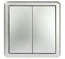 Выключатель двойной с подсветкой Эра Эксперт 11-1205-03 Б0063001