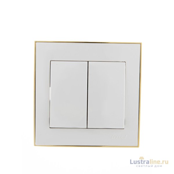 Выключатель двойной Lezard Rain 703-0226-101