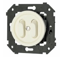 Выключатель двухклавишный Bironi Шедель Бриз B3-222-211M