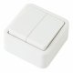 Выключатель двухклавишный проходной Arte Milano 310.32-2.white