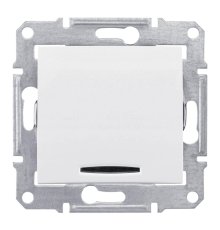 Выключатель одноклавишный с красной подсветкой Schneider Electric Sedna 10A 250V SDN0400321