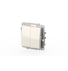 Выключатель двухклавишный ELBI Zena Vega 609-010200-202