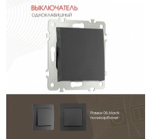 Выключатель одноклавишный Arte Milano 206.30-1.black