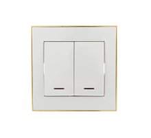 Выключатель двойной с подсветкой Lezard Rain 703-0226-112 Выключатель двойной с подсветкой Lezard Rain 703-0226-112