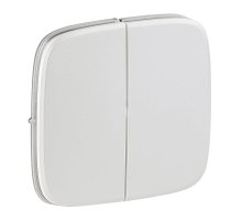 Лицевая панель Legrand Valena Allure выключателя двухклавишного жемчуг 755029