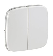 Лицевая панель Legrand Valena Allure выключателя двухклавишного жемчуг 755029