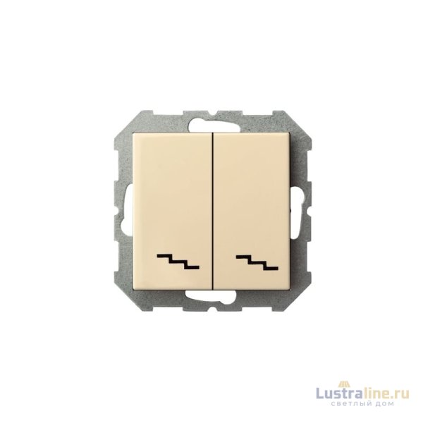 Переключатель двухклавишный Liregus Epsilon 28-060