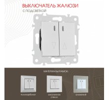 Выключатель жалюзи с подсветкой Arte Milano 203.39-2.silver