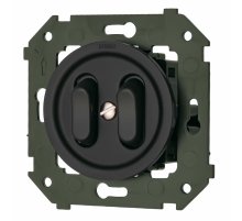 Выключатель двухклавишный Bironi Шедель Бриз B3-222-22M