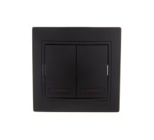 Выключатель двойной с подсветкой Lezard Mira 701-4242-112