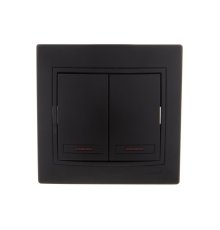 Выключатель двойной с подсветкой Lezard Mira 701-4242-112