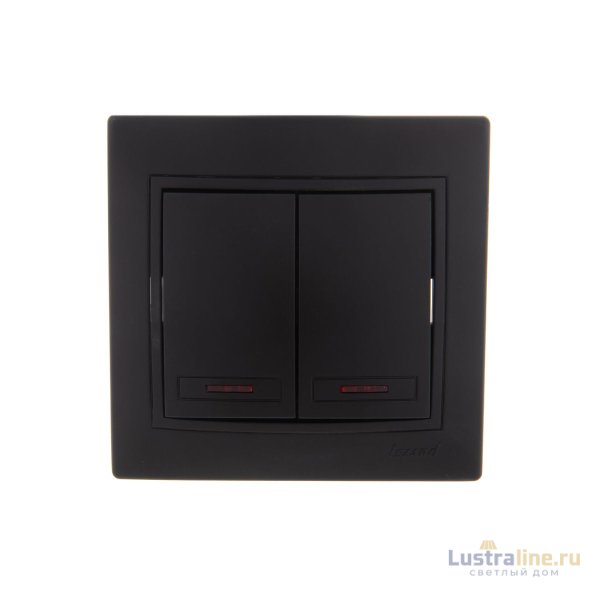 Выключатель двойной с подсветкой Lezard Mira 701-4242-112