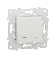 Выключатель двухклавишный Schneider Electric Unica New NU521118N