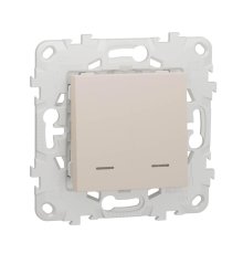 Выключатель двухклавишный Schneider Electric Unica New NU521144N