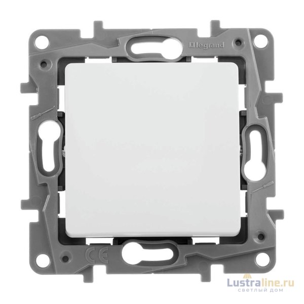 Выключатель кнопочный одноклавишный Legrand Etika 6A 250V антрацит 672614