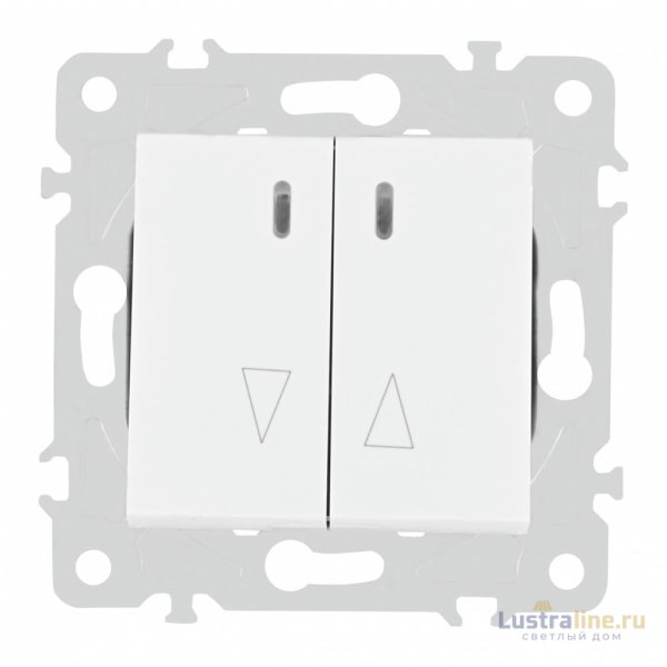 Выключатель жалюзи с подсветкой Arte Milano 203.39-2.white