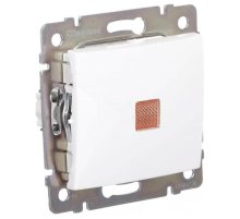 Переключатель одноклавишный на 2 направления Legrand Valena 10A 250V с подсветкой белый 774425