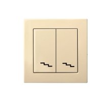 Переключатель двухклавишный Liregus Epsilon 28-060