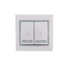 Выключатель проходной двойной Lezard Mira 701-0215-106