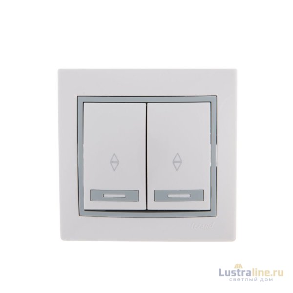 Выключатель проходной двойной Lezard Mira 701-0215-106
