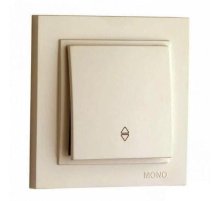 Выключатель одноклавишный проходной Mono Electric Despina 10А 250В крем 102-170025-109