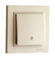 Выключатель одноклавишный проходной Mono Electric Despina 10А 250В крем 102-170025-109