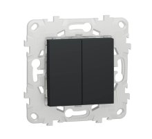 Выключатель двухклавишный Schneider Electric Unica New NU521154