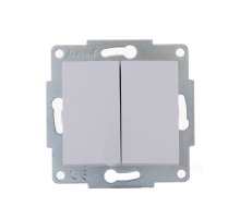 Выключатель двойной Lezard Karina 707-0288-101