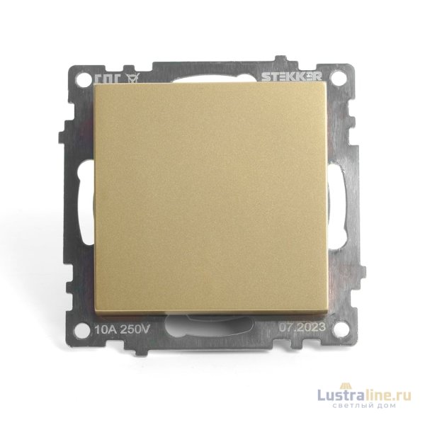 Переключатель перекрестный 1-клавишный Stekker Катрин GLS10-7110-08 49221