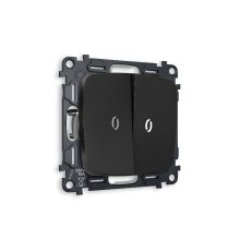 Комплект механизма 2-кл выключателя с подсветкой Ambrella Volt Omega MO804015