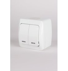 Выключатель двухклавишный с подсветкой ELBI Alsu 504-010200-203