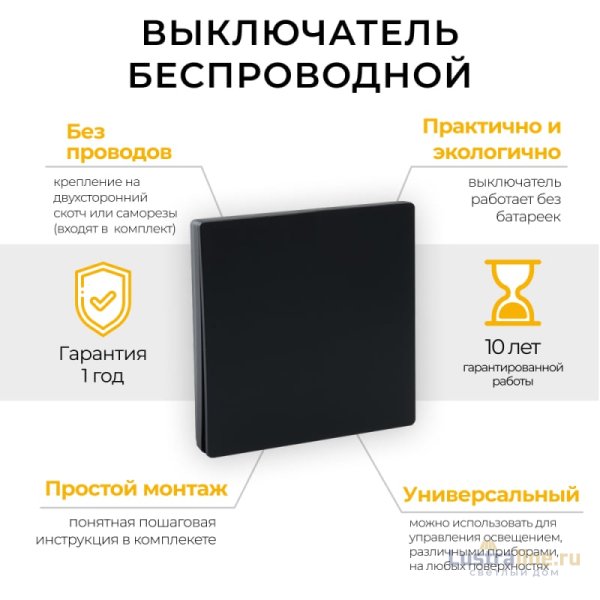 Выключатель беспроводной одноклавишный Feron TM81 41722