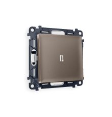 Комплект механизма 1-кл проходного выключателя с подсветкой Ambrella Volt Alfa MA632035