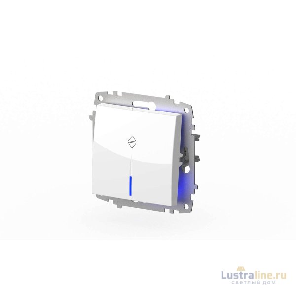 Выключатель одноклавишный проходной с подсветкой ELBI Zena Vega 609-015600-210